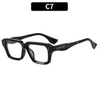 Unisex Thick Acetate Square Sunglasses Retro Chunky Frame UV400 Protection Trendy Shades