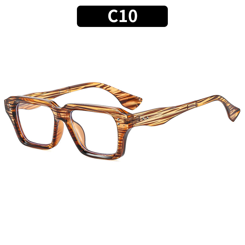 Unisex Thick Acetate Square Sunglasses Retro Chunky Frame UV400 Protection Trendy Shades