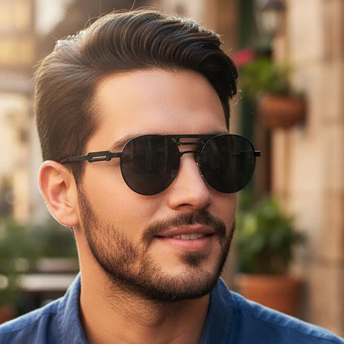 Classic Round Metal Frame UV400 Sunglasses