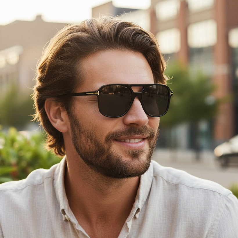 Retro Aviator Style PC Frame UV400 Sunglasses