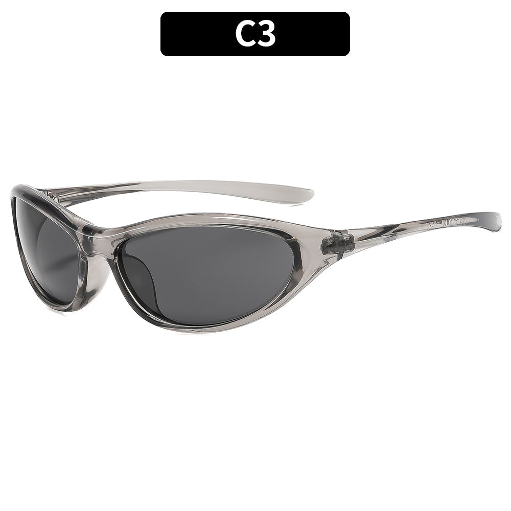 Unisex Wraparound Sports Sunglasses Lightweight PC Frame UV400 Protection Cycling Shades