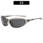 Unisex Wraparound Sports Sunglasses Lightweight PC Frame UV400 Protection Cycling Shades