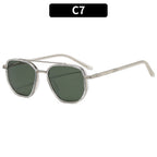 Retro Metal Double Bridge Polarized UV400 Sunglasses