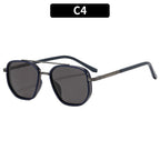 Retro Metal Double Bridge Polarized UV400 Sunglasses