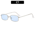Fashion Metal Frame Square Sunglasses for Women Men Retro UV400 Protection Shades