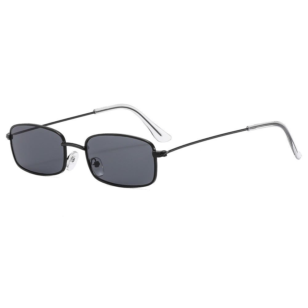 Fashion Metal Frame Square Sunglasses for Women Men Retro UV400 Protection Shades