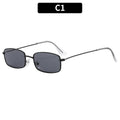 Fashion Metal Frame Square Sunglasses for Women Men Retro UV400 Protection Shades