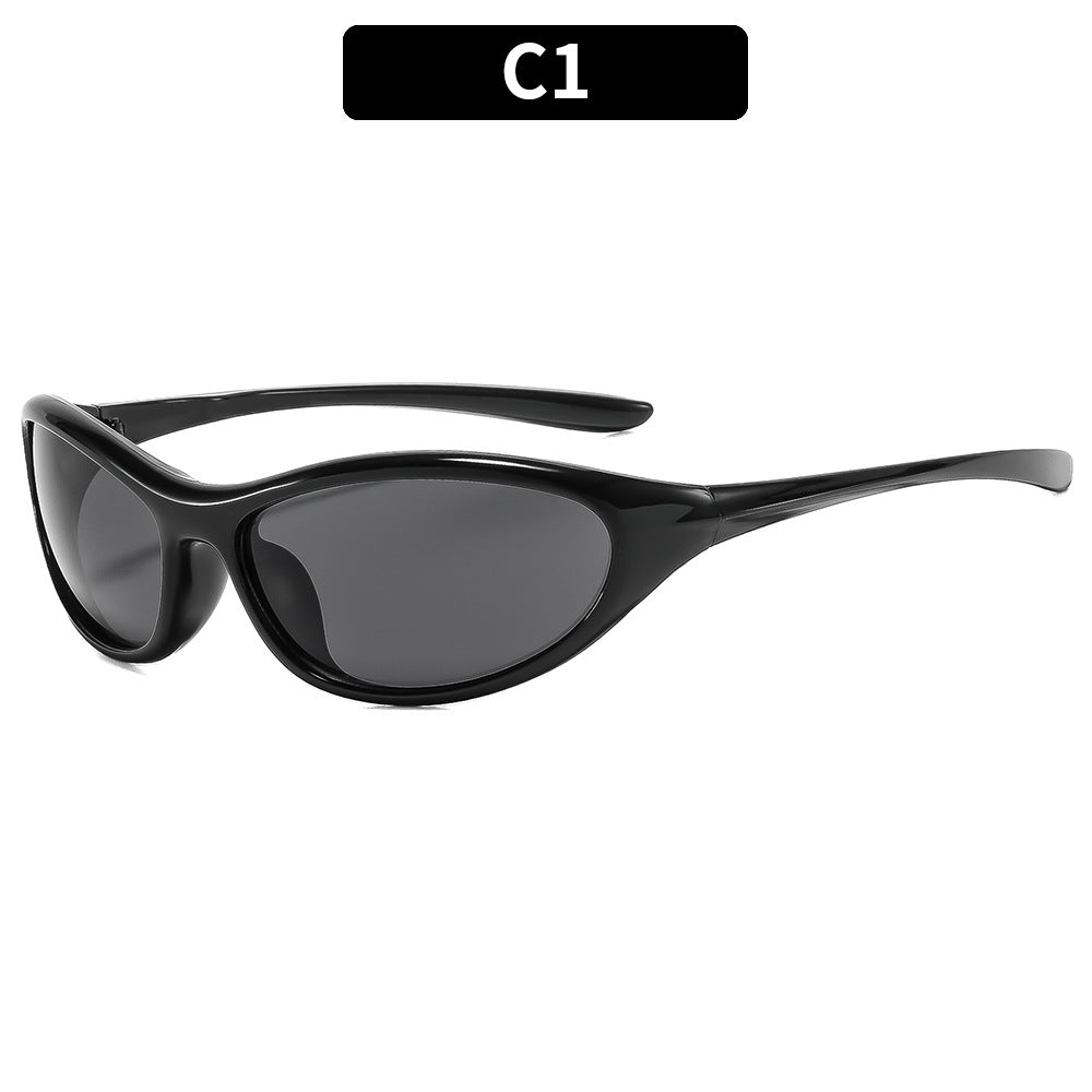 Unisex Wraparound Sports Sunglasses Lightweight PC Frame UV400 Protection Cycling Shades