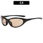 Unisex Wraparound Sports Sunglasses Lightweight PC Frame UV400 Protection Cycling Shades