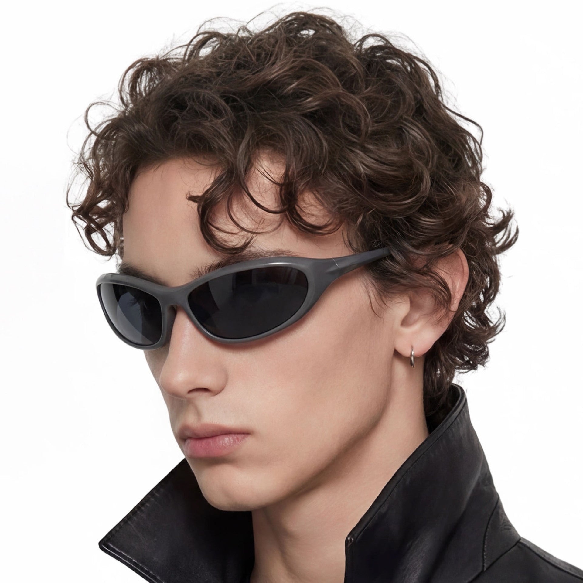 Unisex Wraparound Sports Sunglasses Lightweight PC Frame UV400 Protection Cycling Shades