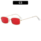 Fashion Metal Frame Square Sunglasses for Women Men Retro UV400 Protection Shades