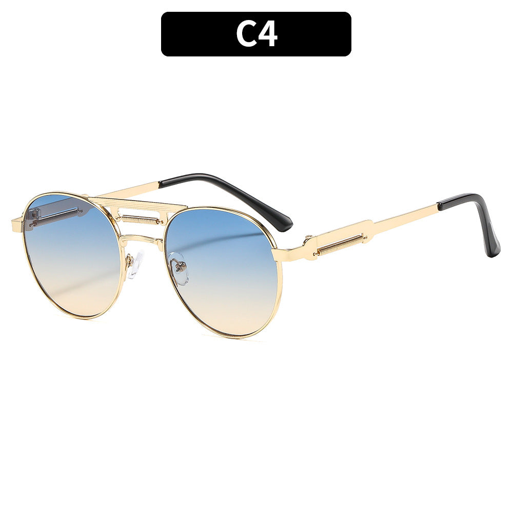 Classic Round Metal Frame UV400 Sunglasses