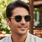 Classic Round Metal Frame UV400 Sunglasses