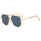 Trendy Geometric Metal Double Bridge Polarized Eyewear