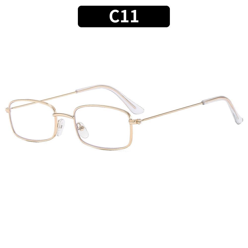 Fashion Metal Frame Square Sunglasses for Women Men Retro UV400 Protection Shades