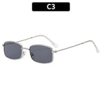 Fashion Metal Frame Square Sunglasses for Women Men Retro UV400 Protection Shades