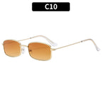 Fashion Metal Frame Square Sunglasses for Women Men Retro UV400 Protection Shades