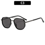 Retro Metal Double Bridge Polarized UV400 Sunglasses