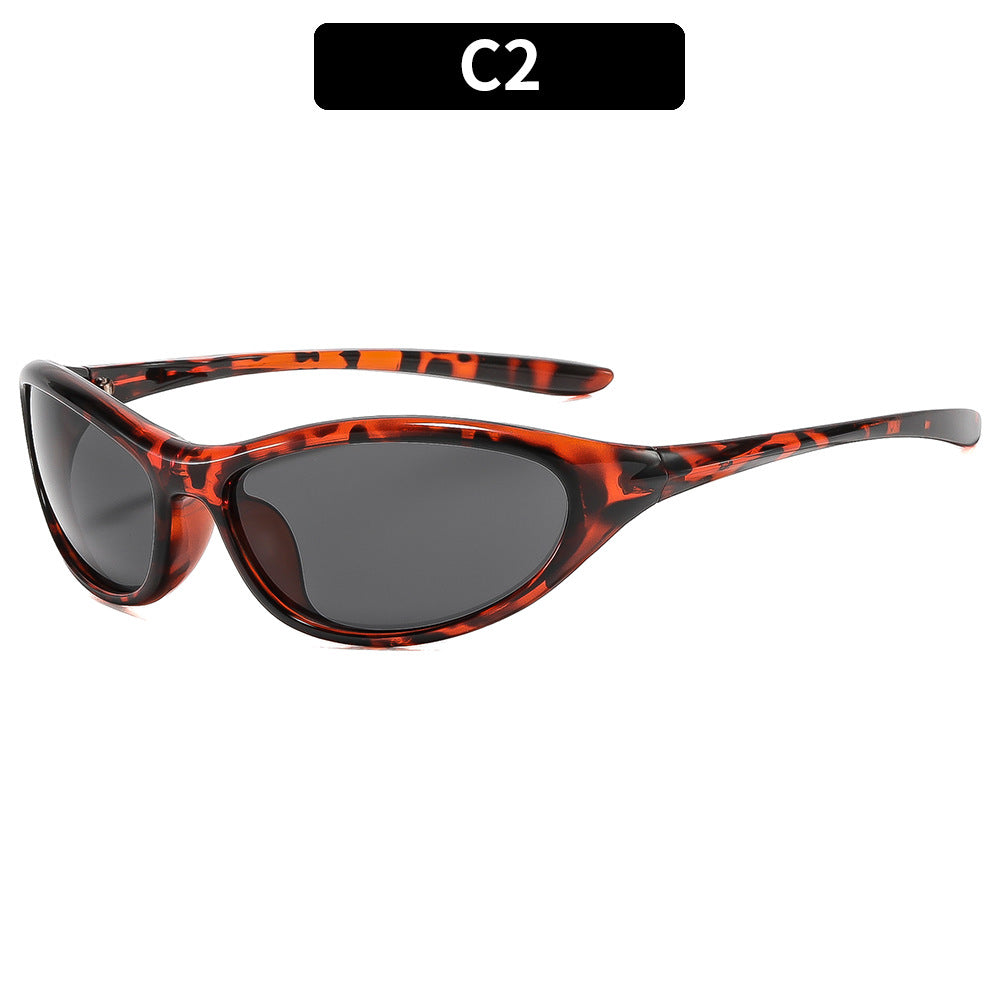 Unisex Wraparound Sports Sunglasses Lightweight PC Frame UV400 Protection Cycling Shades