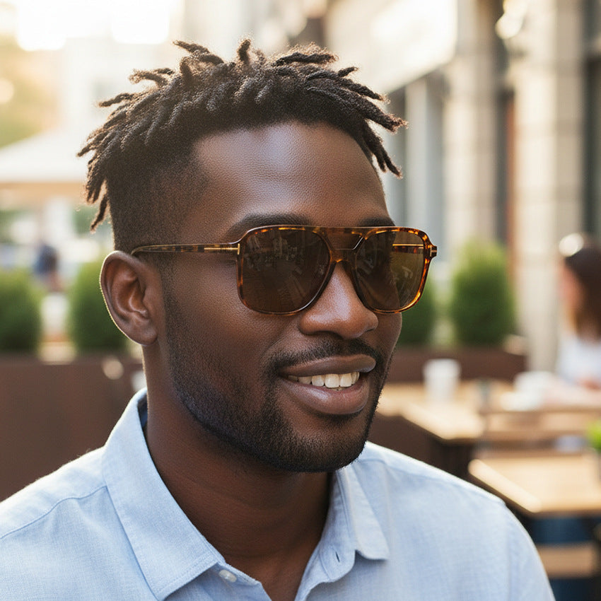 Retro Aviator Style PC Frame UV400 Sunglasses