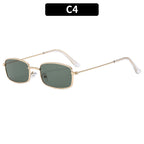 Fashion Metal Frame Square Sunglasses for Women Men Retro UV400 Protection Shades