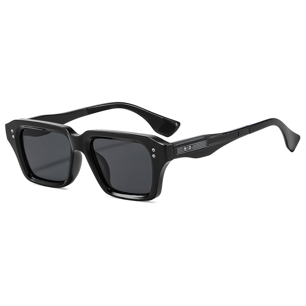 Unisex Thick Acetate Square Sunglasses Retro Chunky Frame UV400 Protection Trendy Shades