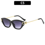 Women's Retro Cat Eye Sunglasses Acetate Metal Combination Frame UV400 Fashion Shades