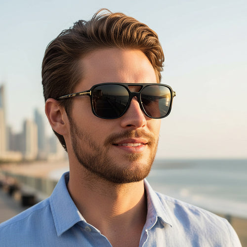 Retro Aviator Style PC Frame UV400 Sunglasses