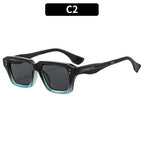 Unisex Thick Acetate Square Sunglasses Retro Chunky Frame UV400 Protection Trendy Shades