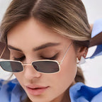 Fashion Metal Frame Square Sunglasses for Women Men Retro UV400 Protection Shades