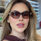 Women's Retro Cat Eye Sunglasses Acetate Metal Combination Frame UV400 Fashion Shades