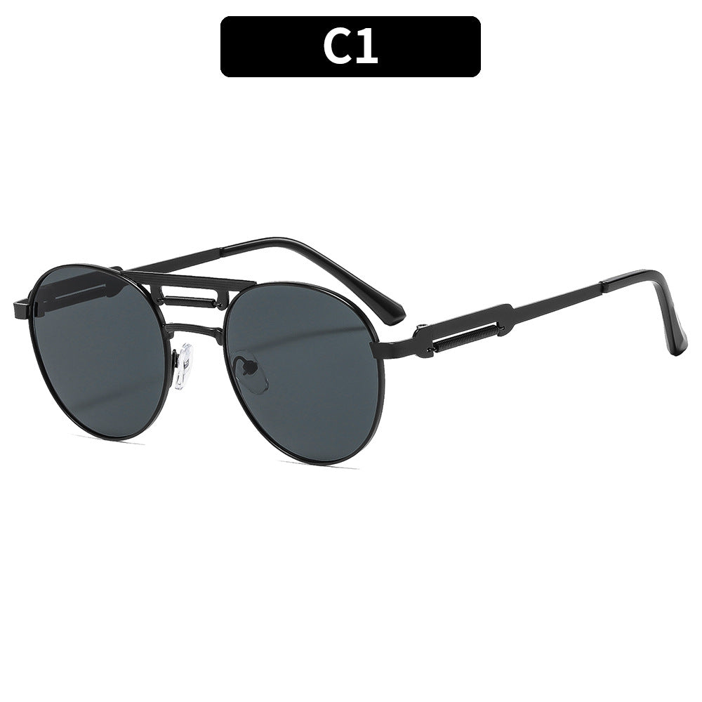 Classic Round Metal Frame UV400 Sunglasses