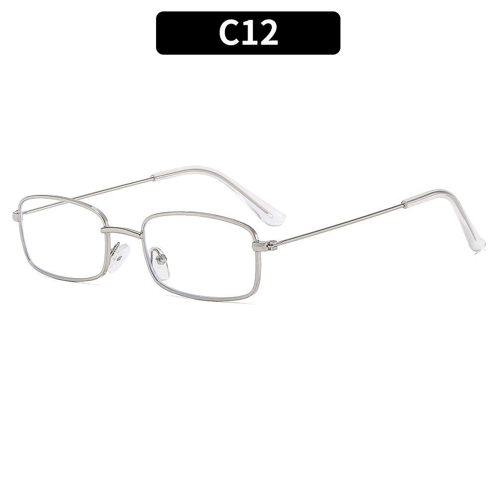 Fashion Metal Frame Square Sunglasses for Women Men Retro UV400 Protection Shades