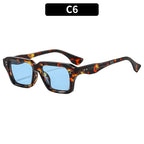 Unisex Thick Acetate Square Sunglasses Retro Chunky Frame UV400 Protection Trendy Shades