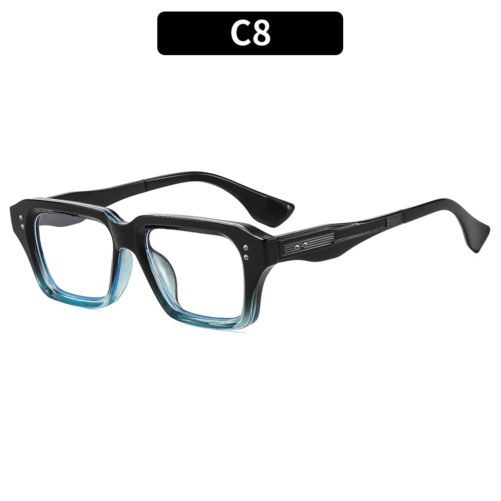 Unisex Thick Acetate Square Sunglasses Retro Chunky Frame UV400 Protection Trendy Shades