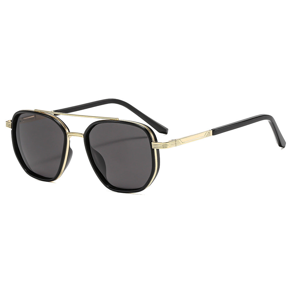Retro Metal Double Bridge Polarized UV400 Sunglasses